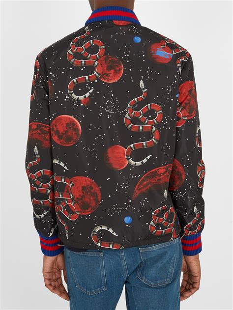 galaxy snake gucci jacket|Gucci coats for women.